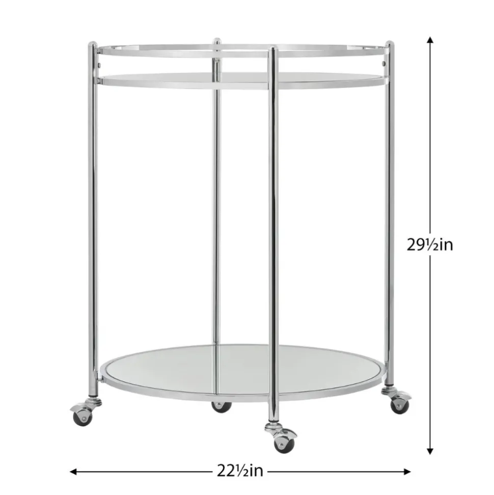 Torre u0026 Tagus Bar Carts*Manhattan 2-Tier Mirror Glass Bar Cart