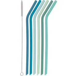 Danica Tiki*Marina Bendable Silicone Straws (Pack Of 6)