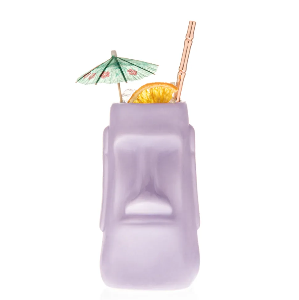 China Potion House Bar Tools*Mauve Moai Tiki Mug