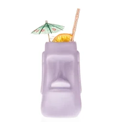China Tiki Mugs*Mauve Moai Tiki Mug
