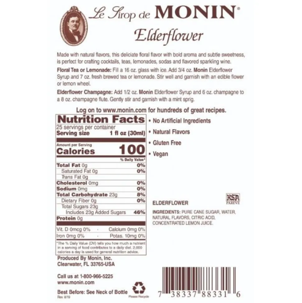 Mountain View Estates Syrups*Monin Elderflower Syrup