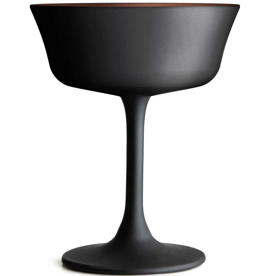 Urban Bar Coupes / Nick & Nora*Oro Nero Shallow Fizz Glass