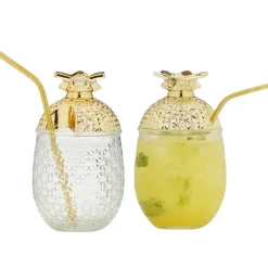 ICM Tiki*Pineapple Cocktail Glasses (Set Of 2)