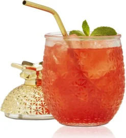 ICM Tiki*Pineapple Cocktail Glasses (Set Of 2)