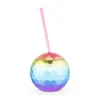 True Fabrications Tiki*Rainbow Disco Ball Tumbler