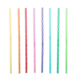 Kikkerland Straws*Rainbow Reusable Straws (Pack Of 24)