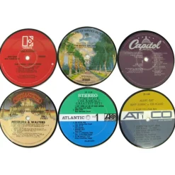 Vinylux, Inc. Coasters & Trays*Recycled Vinyl Record Coasters