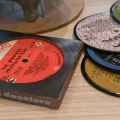 Vinylux, Inc. Coasters & Trays*Recycled Vinyl Record Coasters