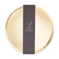 True Fabrications Coasters & Trays*Round Gold Tray