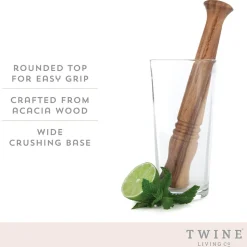 True Fabrications Bar Spoons + Muddlers*Rustic Wooden Muddler