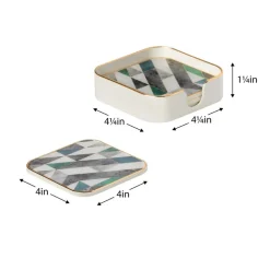 Torre u0026 Tagus Coasters & Trays*Savoy Geometric Coasters (Set Of 4)