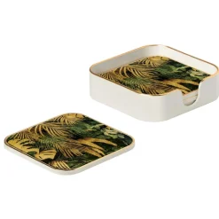 Torre u0026 Tagus Coasters & Trays*Savoy Tropical Leaves Coasters (Set Of 4)