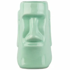 China Tiki Mugs*Seafoam Green Easter Island Tiki Mug