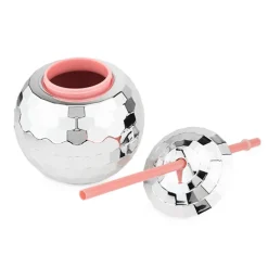 True Fabrications Tiki Mugs*Silver Disco Ball Tumbler