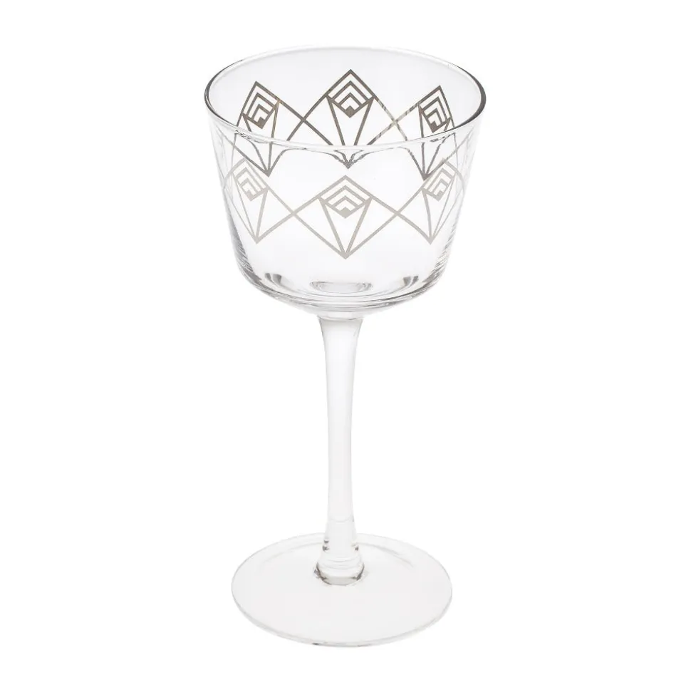 China Coupes / Nick & Nora*Silver Dream Deco Coupe Glass