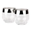 China Tumblers*Silver Rim Tumblers (Set Of 2)