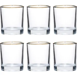 China Potion House Bar Tools*Simple Gold Rim Tumbler