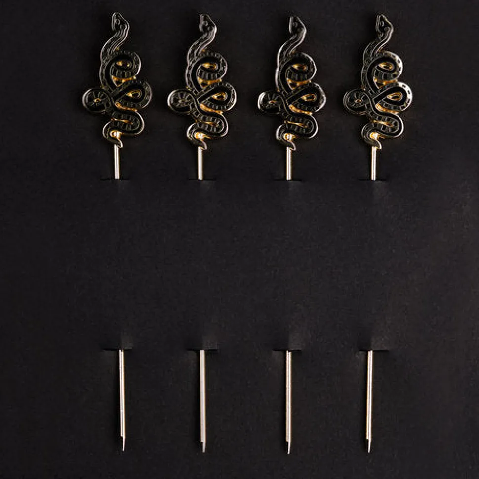 Love and Victory Garnishes*Snake Cocktail Pins (Set Of 4)