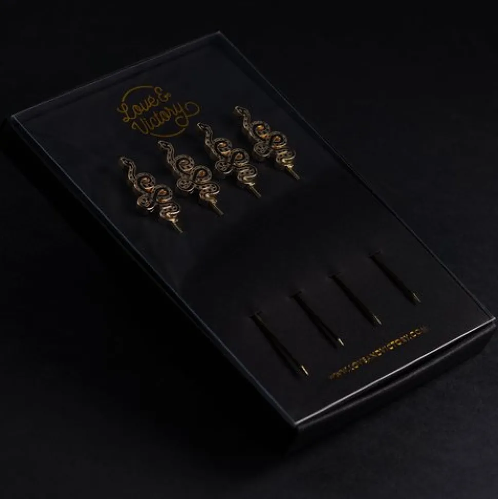 Love and Victory Garnishes*Snake Cocktail Pins (Set Of 4)