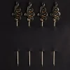 Love and Victory Cocktail Picks & Stirrers*Snake Cocktail Pins (Set Of 4)
