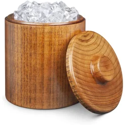 Product Specialties Inc. Ice Molds + Tools*Solid Wood Ice Bucket With Lid