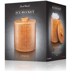 Product Specialties Inc. Ice Molds + Tools*Solid Wood Ice Bucket With Lid