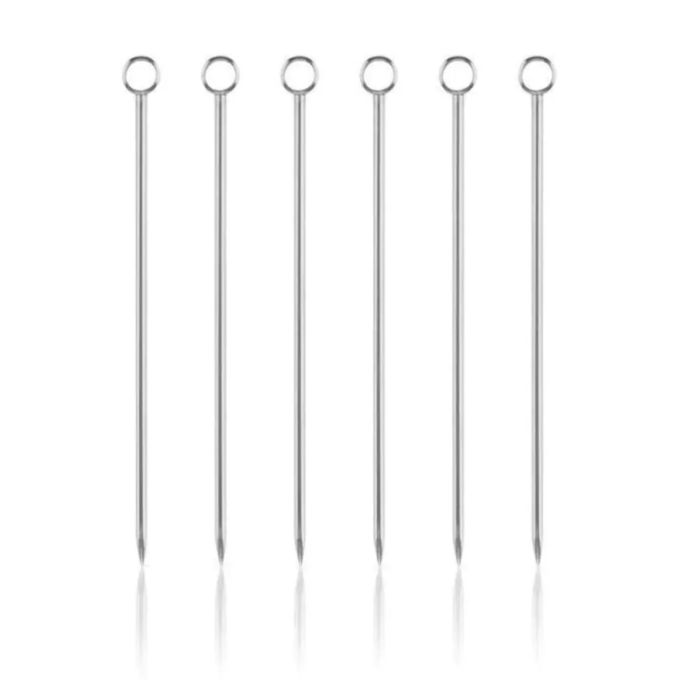 True Fabrications Cocktail Picks & Stirrers*Steel Cocktail Pins (Set Of 6)