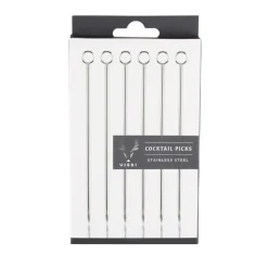 True Fabrications Cocktail Picks & Stirrers*Steel Cocktail Pins (Set Of 6)