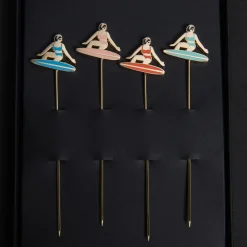 Love and Victory Cocktail Picks & Stirrers*Surfer Cocktail Pins (Set Of 4)