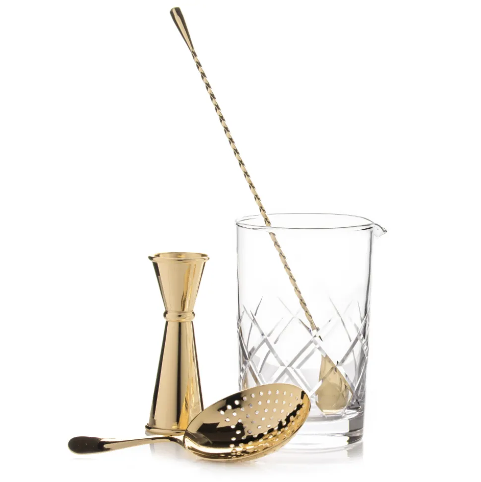 China Bar Tool Sets*The Basic Stirred Set (Gold)