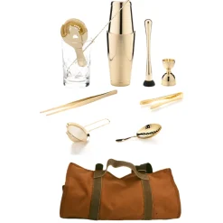 China Bar Tool Sets*The Cocktail Aficionado Set (Gold)