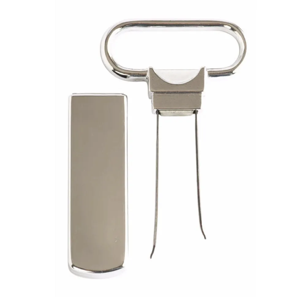 True Fabrications Wine*Twin Prong Wine Opener With Chrome Case