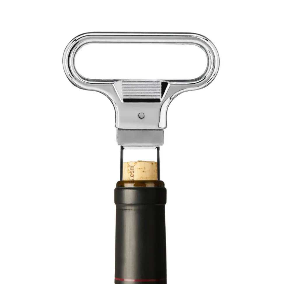 True Fabrications Wine*Twin Prong Wine Opener With Chrome Case
