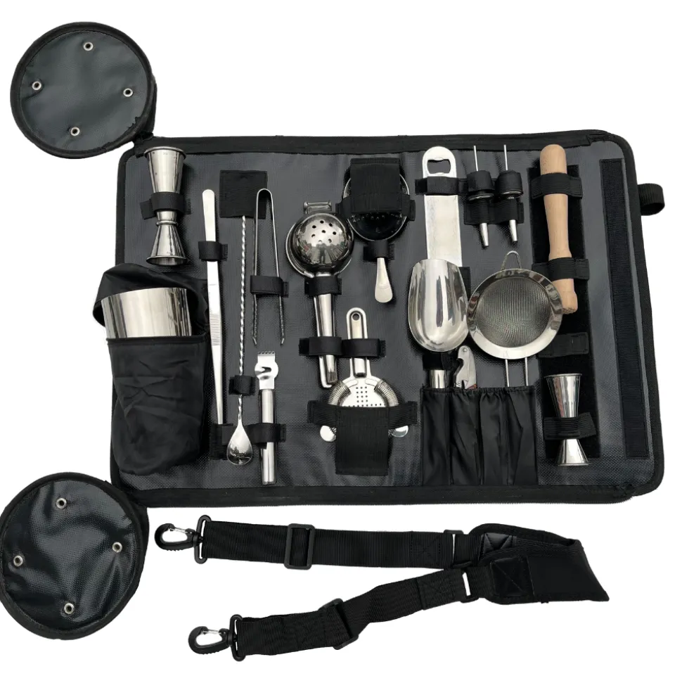 China Bar Tool Sets*Vinyl Bar Tool Roll-Up (With Or Without Bar Tools)