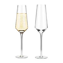 True Fabrications Wine*Viski Angled Crystal Flutes (Set Of 2)
