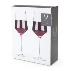 True Fabrications Wine*Viski Crystal Bordeaux Glasses (Set Of 2)