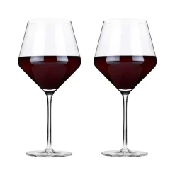 True Fabrications Wine*Viski Crystal Burgundy Wine Glasses (Set Of 2)