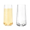 True Fabrications Wine*Viski Faceted Stemless Crystal Champagne Flutes (Set Of 2)