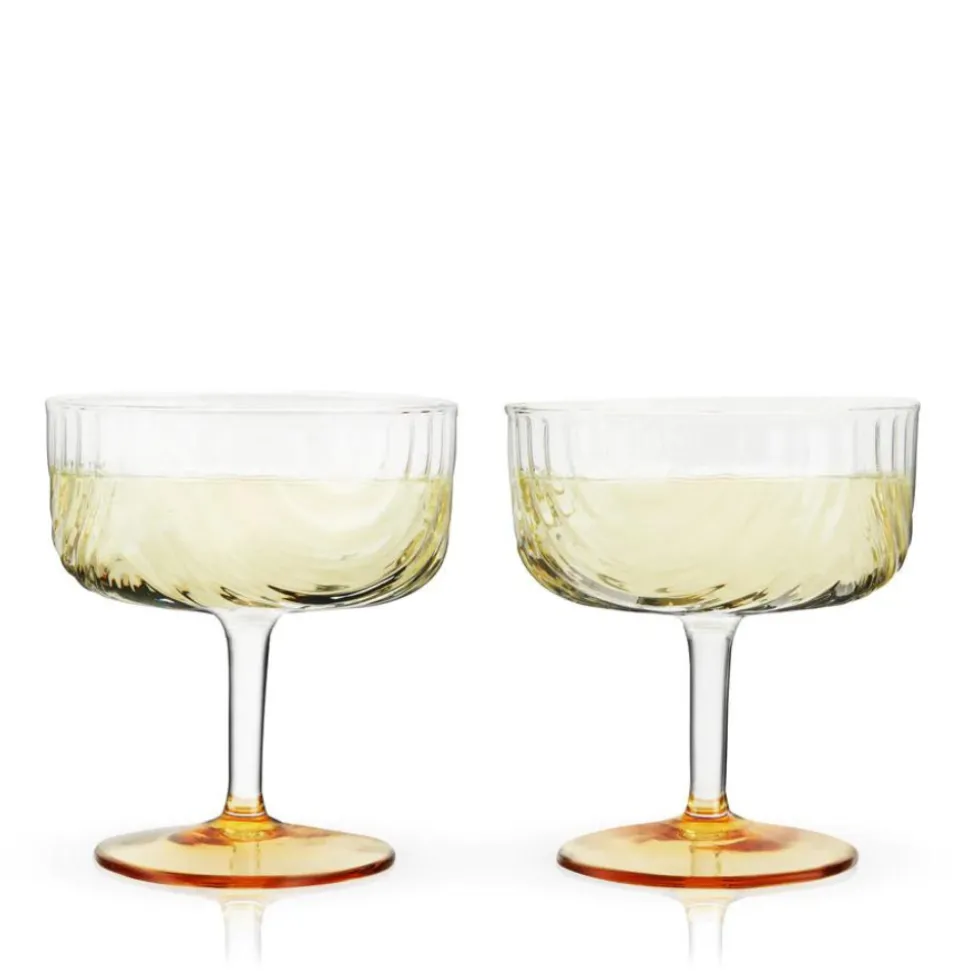 True Fabrications Coupes / Nick & Nora*Viski Gatsby Coupes (Set Of 2)