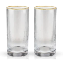 True Fabrications Highball Glasses*Viski Meridian Highball Glasses (Set Of 2)