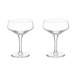 True Fabrications Coupes / Nick & Nora*Viski Raye Crystal Coupe Glasses (Set Of 2)