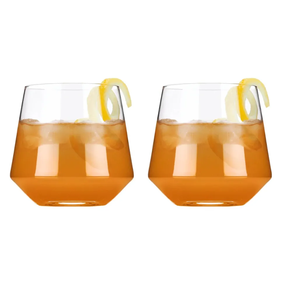 True Fabrications Tumblers*Viski Raye Crystal Tumblers (Set Of 2)