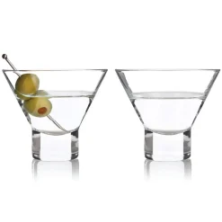 True Fabrications Martini*Viski Raye Stemless Martini Glasses (Set Of 2)