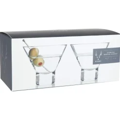 True Fabrications Martini*Viski Raye Stemless Martini Glasses (Set Of 2)
