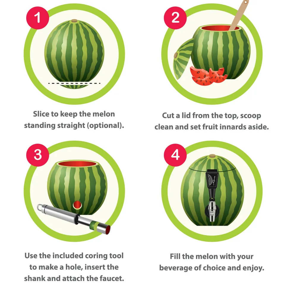 Product Specialties Inc. Tiki*Watermelon Keg Tapping Kit
