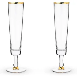 True Fabrications Wine*Wedding Champagne Flutes (Set Of 2)